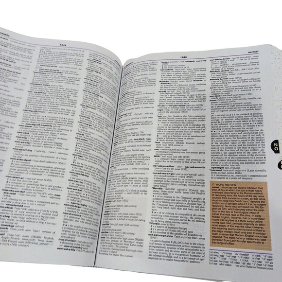 Merriam Webster's Deluxe Dictionary SIDE TABS Tenth Collegiate Edition Hardcover - Picture 12 of 16